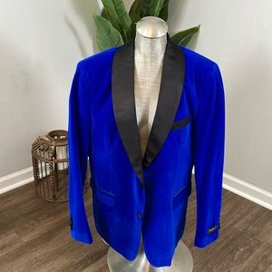 Blue Velvet Suit Jacket